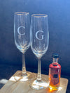 Personalized - Gold Rim Champagne Flutes - Set of 2 - LemonadeHome