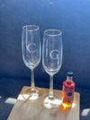 Personalized - Gold Rim Champagne Flutes - Set of 2 - LemonadeHome