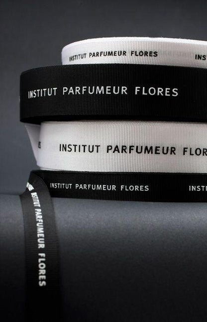 Personalized grosgrain ribbon in vibrant colors for gifts, branding, celebrations, and special events. Black- Lemonade Stationery 