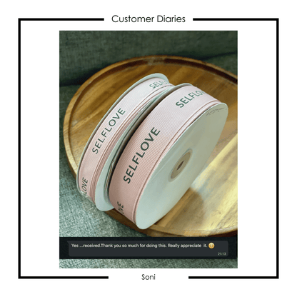 Personalized grosgrain ribbon in vibrant colors for gifts, branding, celebrations, and special events. Carnation pink- Lemonade Stationery 