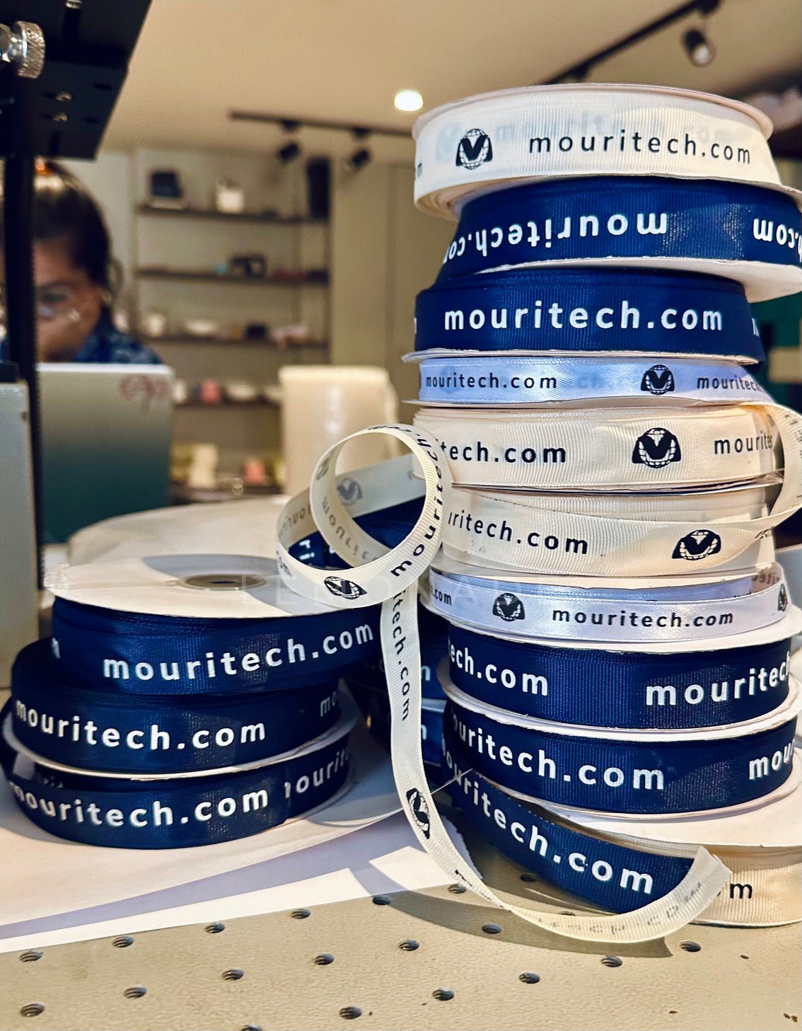 Personalized grosgrain ribbon in vibrant colors for gifts, branding, celebrations, and special events.
 Cream - LemonadeStationery