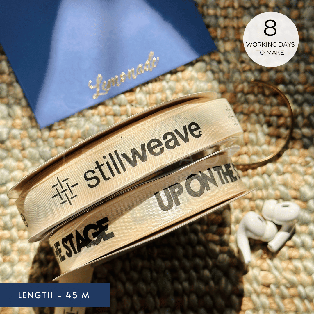 Personalized grosgrain ribbon in vibrant colors for gifts, branding, celebrations, and special events.
Cream - LemonadeStationery