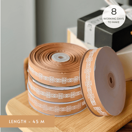 Personalized grosgrain ribbon in vibrant colors for gifts, celebrations, and special events. Gold - LemonadeStationery