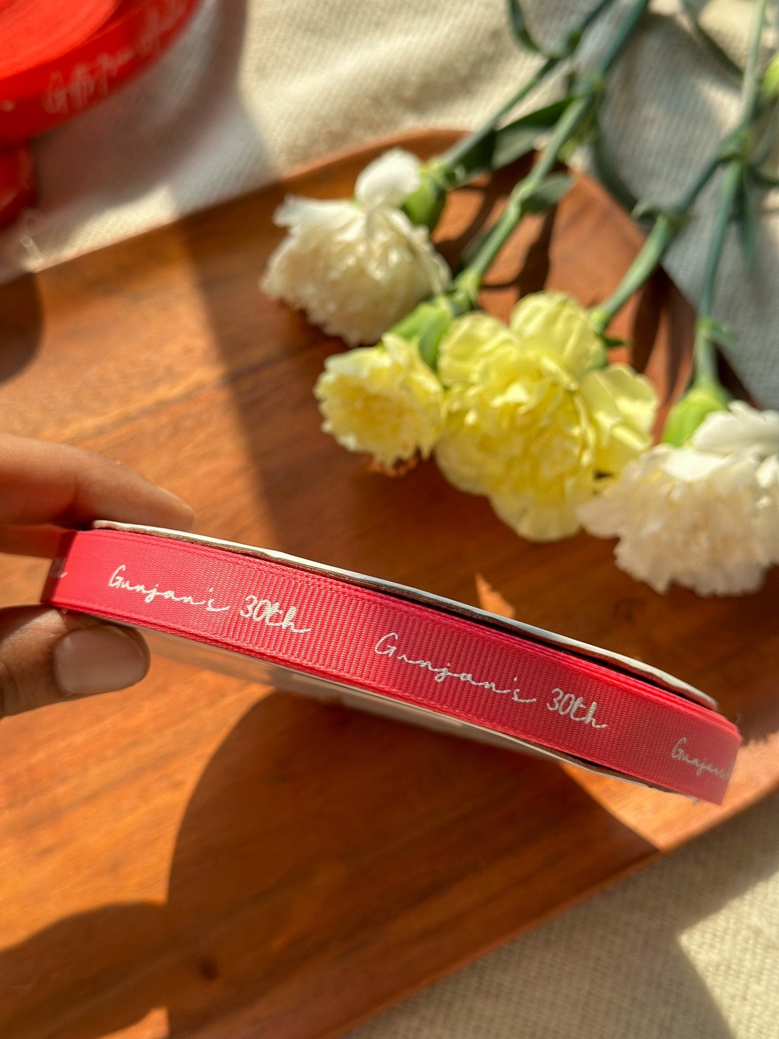 Personalized grosgrain ribbon in vibrant colors for gifts, celebrations, and special events.
Pink - 13mm - LemonadeStationery