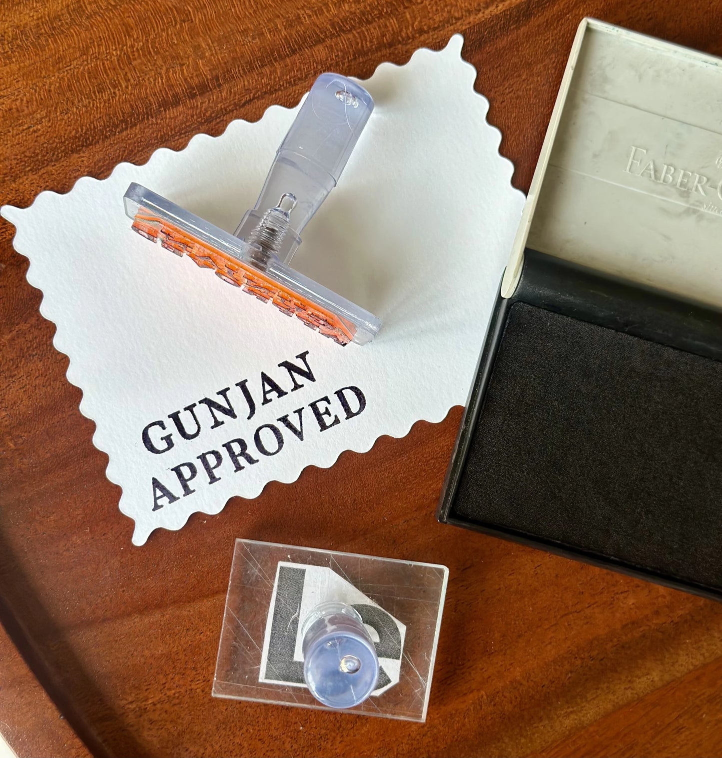 Personalized acrylic stamp for small business branding
