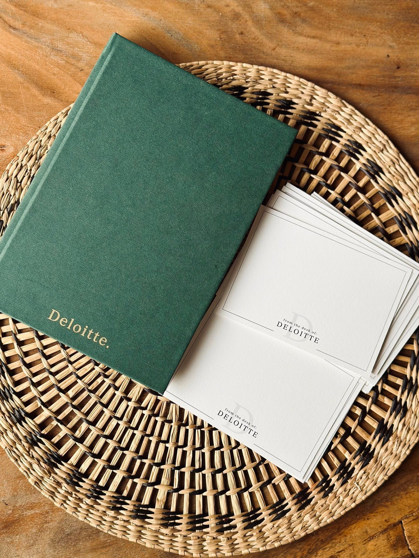 Personalized - Hardbound Notebook - Emerald Green - Initial - LemonadeStationery