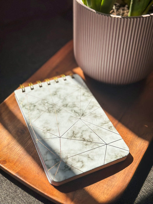 Personalized - Hardbound Spiral Notepad - Marble - LemonadeStationery