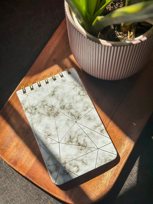 Personalized - Hardbound Spiral Notepad - Marble - LemonadeStationery