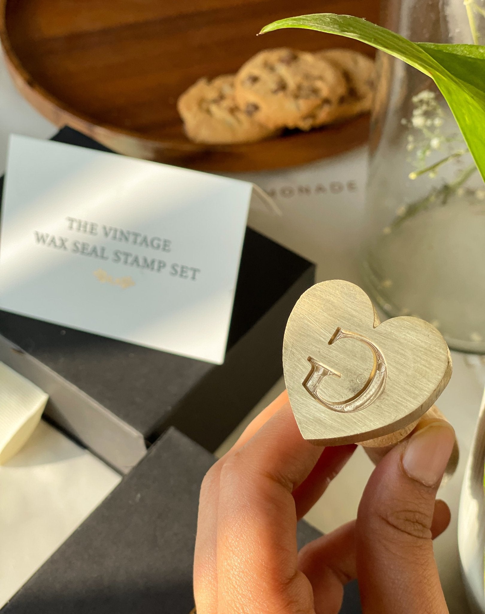 Personalized Heart Wax Seal Stamp - Monogram - Prepaid Orders Only - LemonadeCustom Stamps