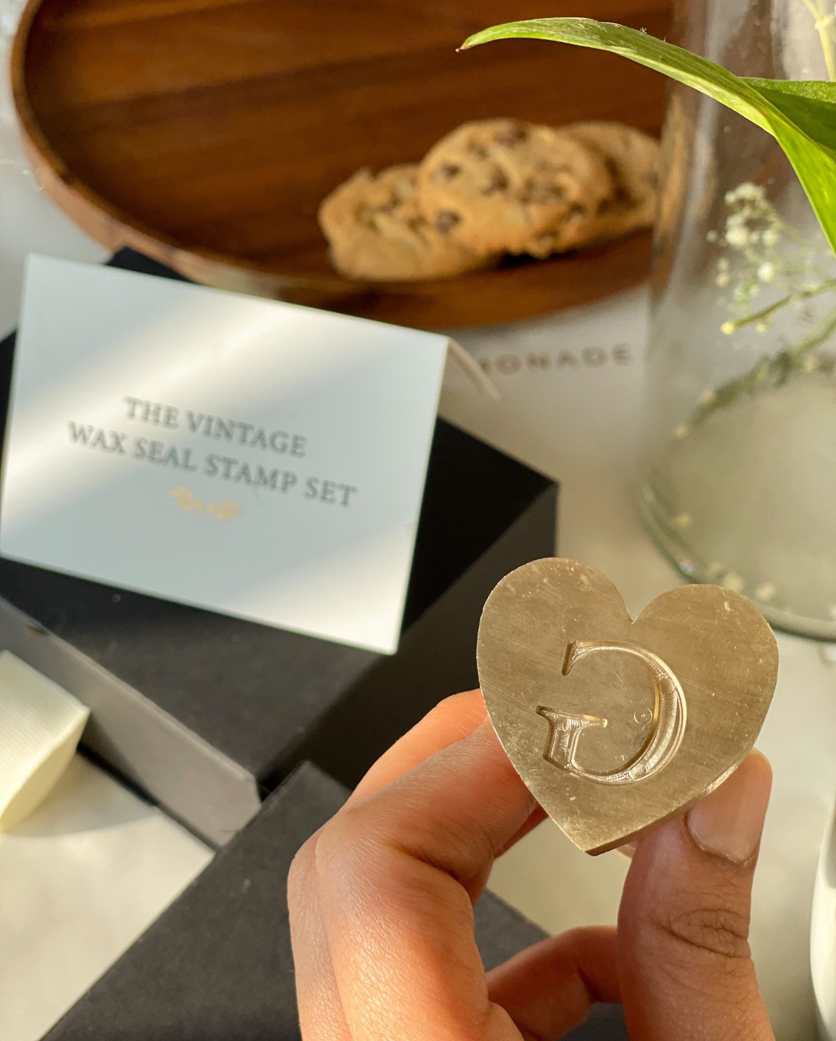 Personalized Heart Wax Seal Stamp - Monogram - Prepaid Orders Only - LemonadeCustom Stamps