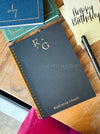 Personalized - Initial Monogram Spiral Notebook - Black - LemonadeStationery