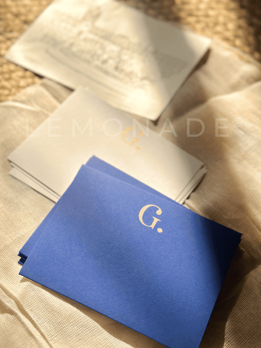 Personalized - Initial Notecards With Initial Envelope Set - LemonadeStationery