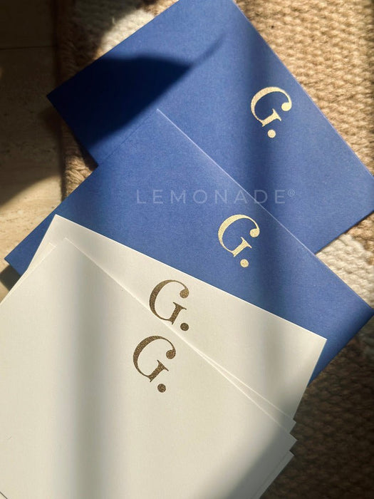 Personalized - Initial Notecards With Initial Envelope Set - LemonadeStationery