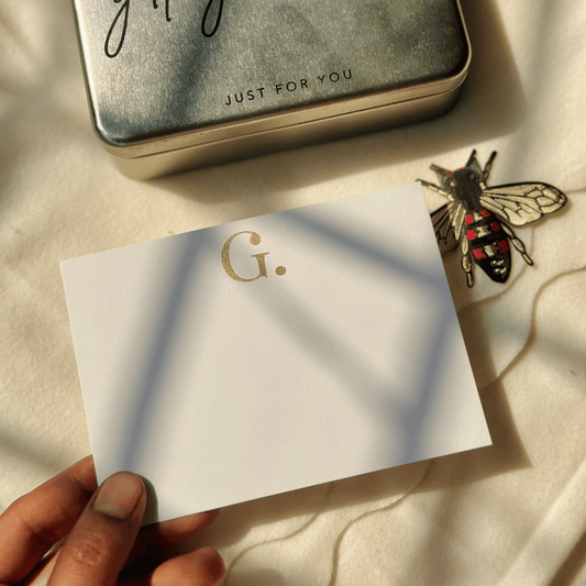 Personalized - Initial Notecards - LemonadeStationery