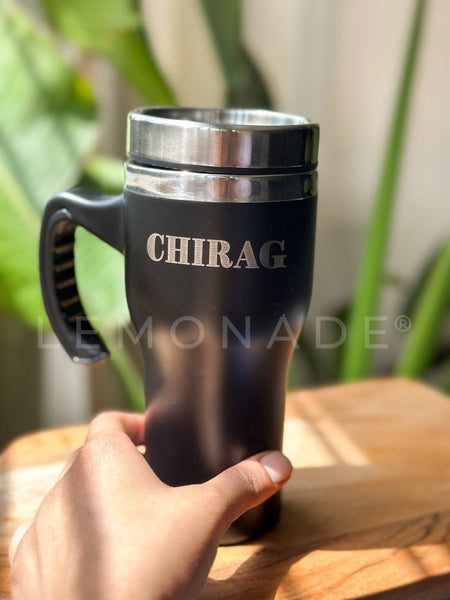 Personalized - Insulated Car Mug - Black - LemonadeHome