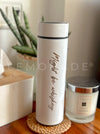 Personalized - Insulated Temperature Bottle - with Inbuilt Infuser - White - LemonadeHome