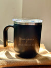 Personalized Insulated Travel Mug - Timeless - Cursive - LemonadeHome