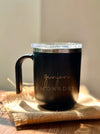 Personalized Insulated Travel Mug - Timeless - Cursive - LemonadeHome