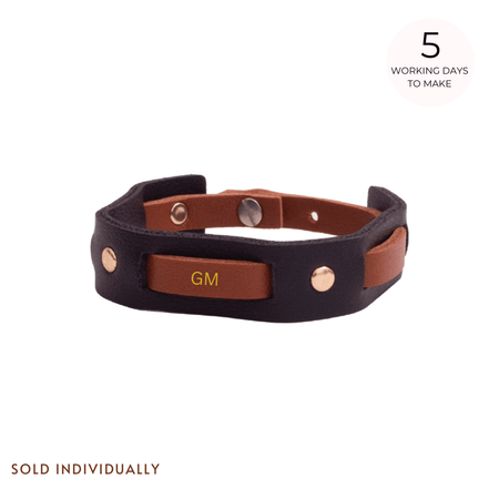 Personalized - Interloop WristBand - Vegan Leather | Rakhi / Bracelet | Mumbai orders only - LemonadeLuxe Gifting