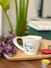 Personalized - Latte Mug - Floral Cursive - LemonadeHome