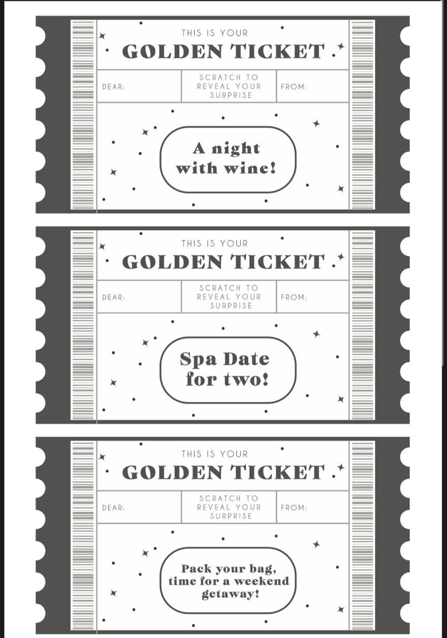 Personalized - Lucky Scratch Ticket - Set of 6 - LemonadeStationery