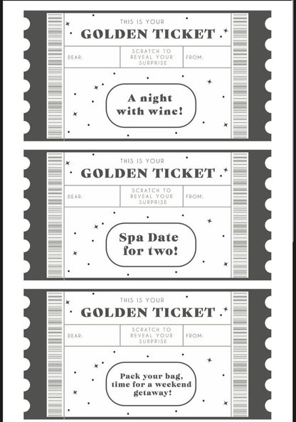 Personalized - Lucky Scratch Ticket - Set of 6 - LemonadeStationery