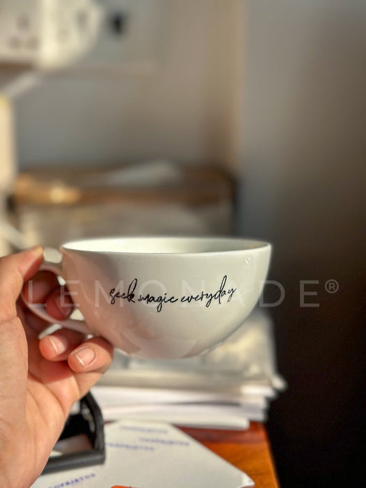 Personalized - Luxe Lite White Cappuccino Cup | Artisan Collection - LemonadeHome