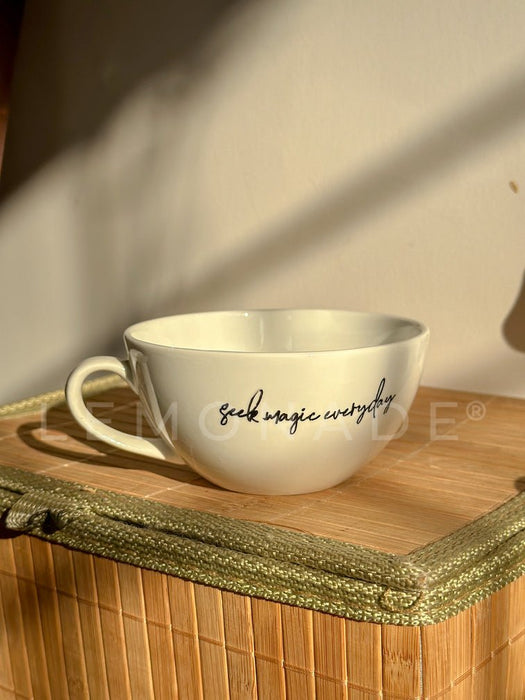 Personalized - Luxe Lite White Cappuccino Cup | Artisan Collection - LemonadeHome