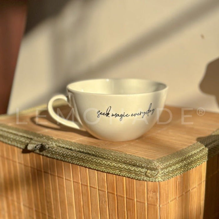 Personalized - Luxe Lite White Cappuccino Cup | Artisan Collection - LemonadeHome