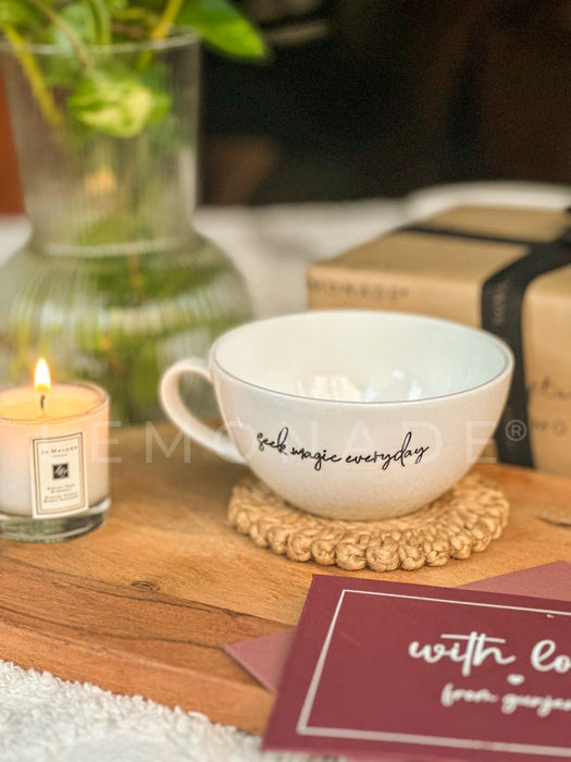 Personalized - Luxe Lite White Cappuccino Cup | Artisan Collection - LemonadeHome