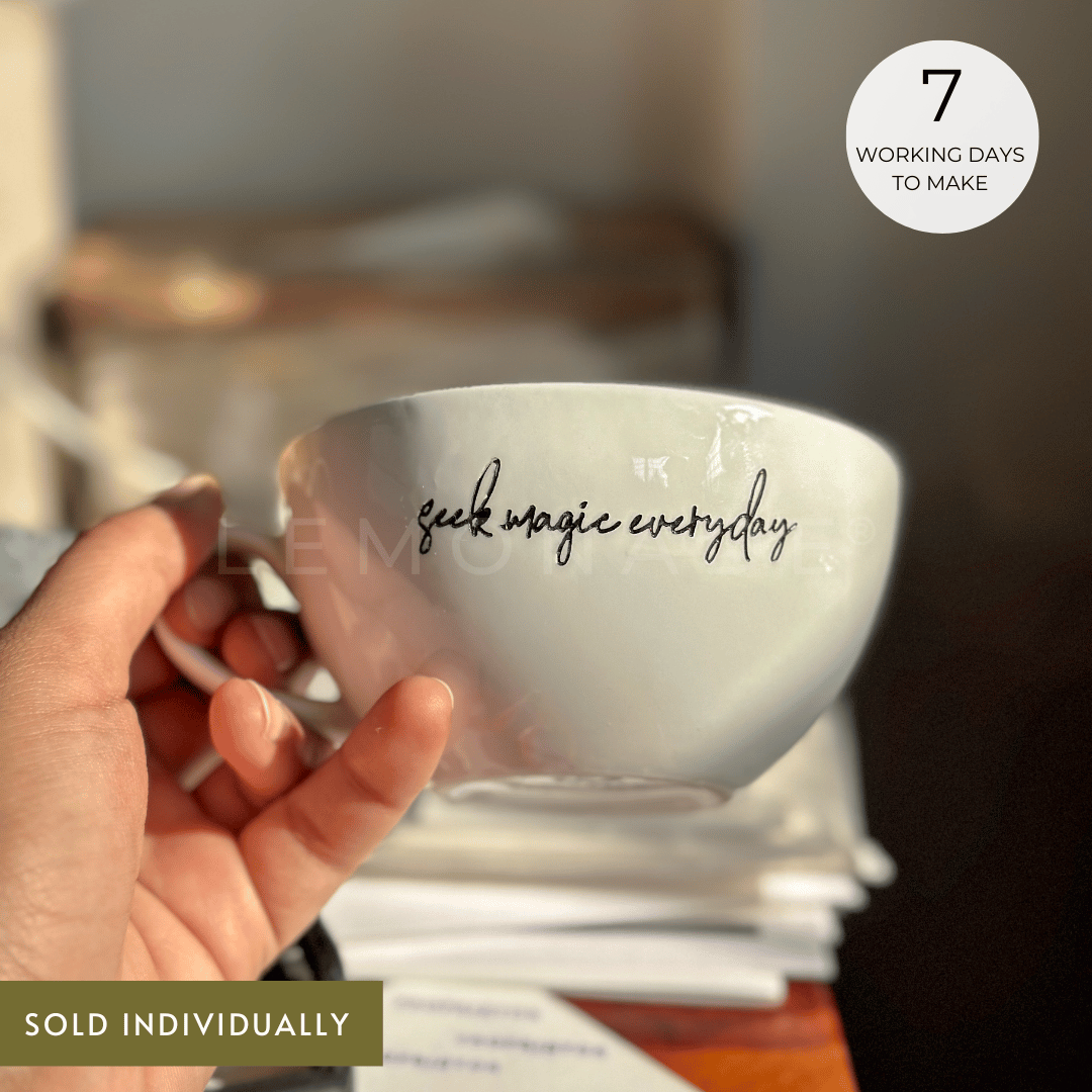 Personalized Luxe Lite White Cappuccino Cup from Lemonade