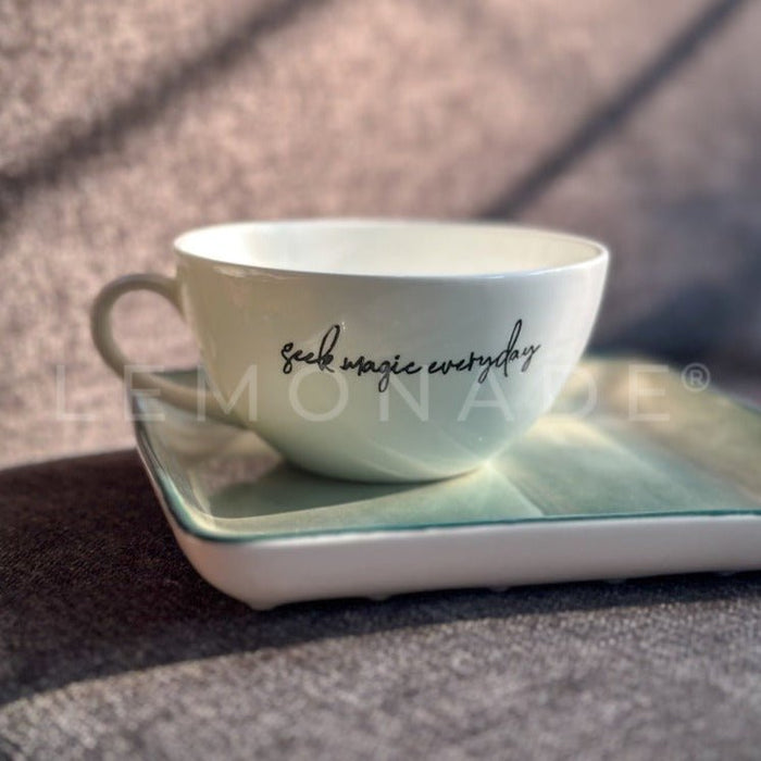 Personalized - Luxe Lite White Cappuccino Cup | Artisan Collection - LemonadeHome