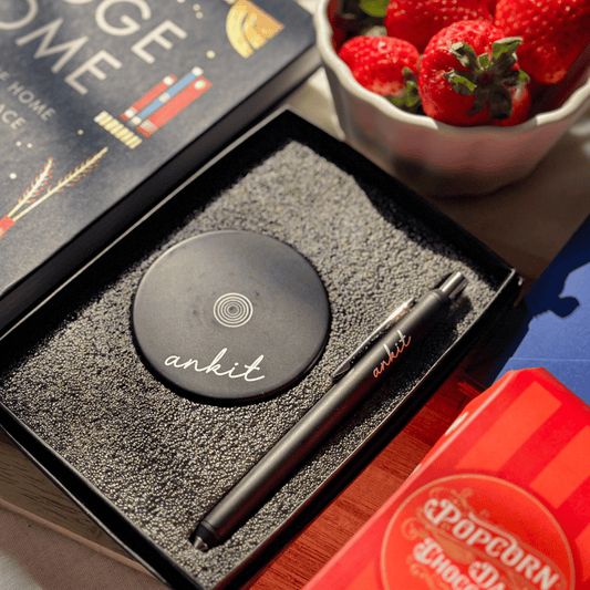 Personalized - Magnetic Pen Set - Black - LemonadeStationery