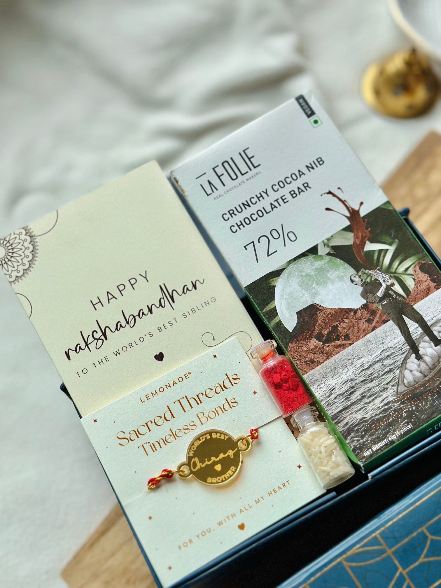 Personalized - Make your own Hamper Box - Acrylic Rakhi - LemonadeLuxe Gifting