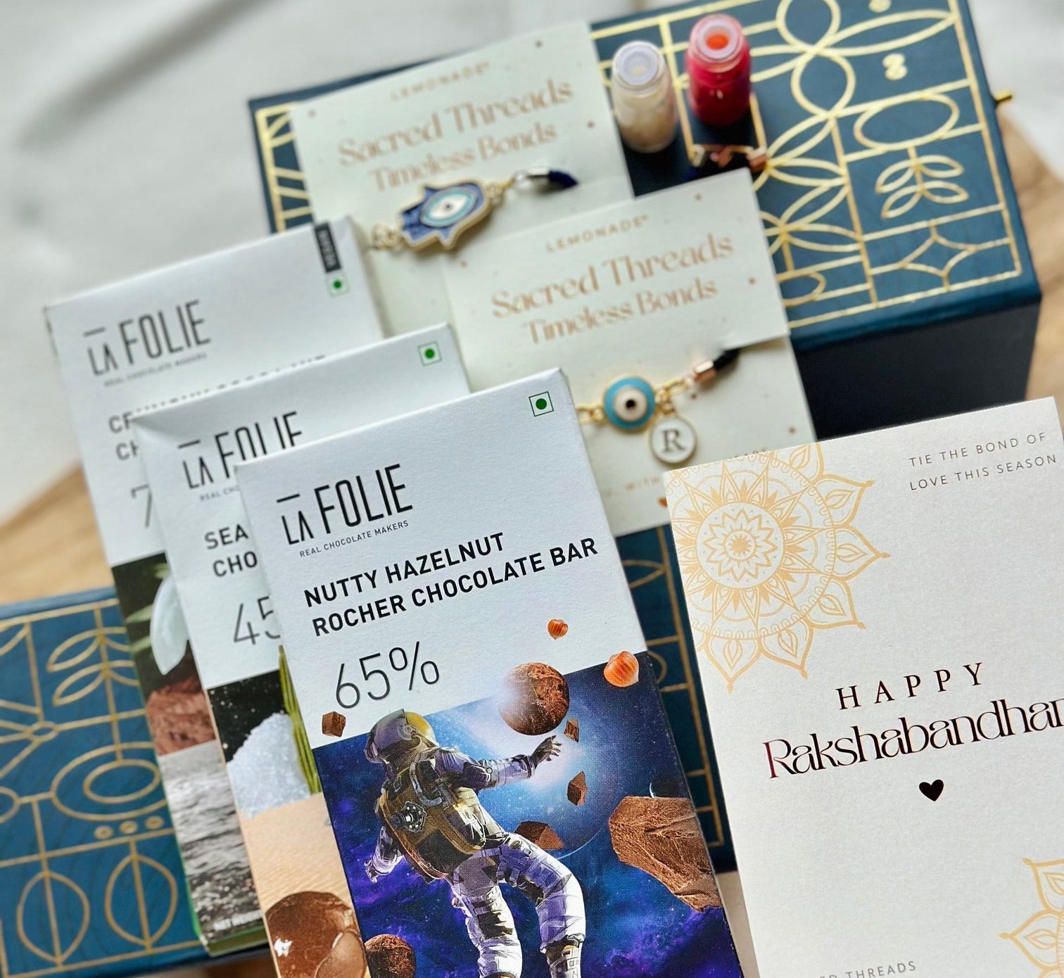 Personalized - Make your own Hamper Box - Charms Rakhi - LemonadeLuxe Gifting