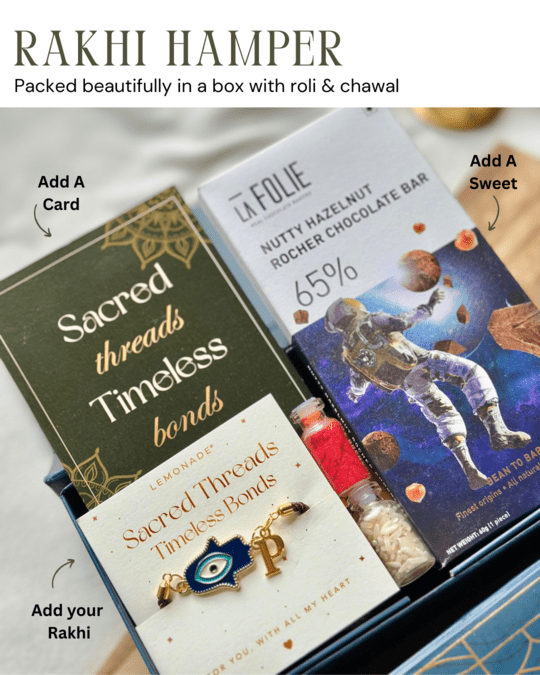 Personalized - Make your own Hamper Box - Charms Rakhi - LemonadeLuxe Gifting