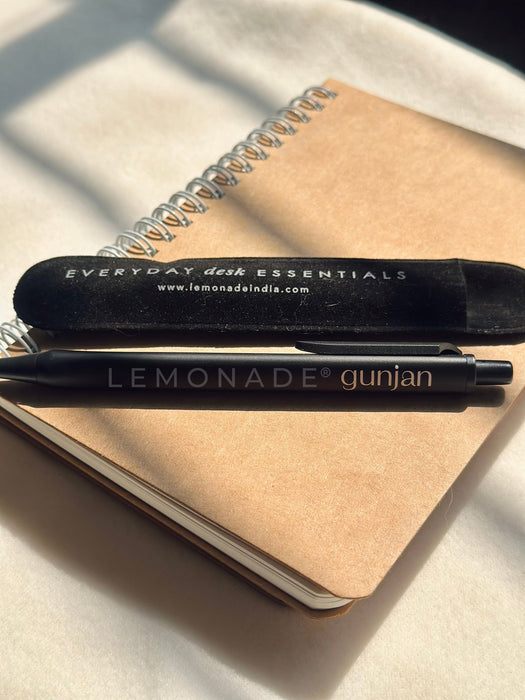 Personalized - Matte Retractable Ball Pen - Black - LemonadeStationery