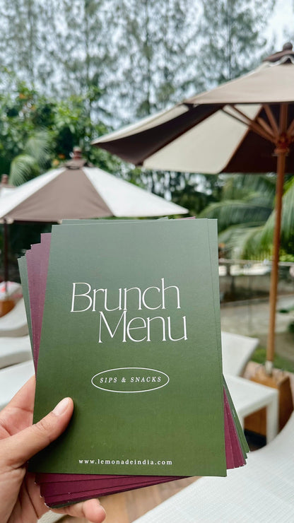 Personalized - Menu Card - Brunch Menu - LemonadeHome
