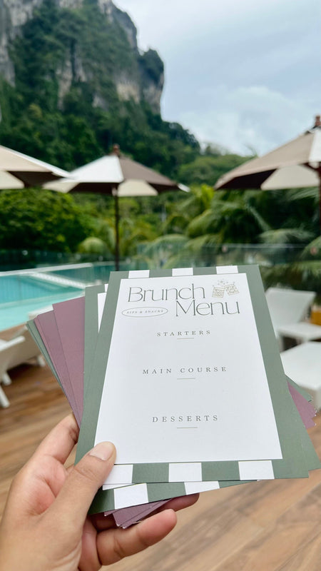 Personalized - Menu Card - Brunch Menu - LemonadeHome