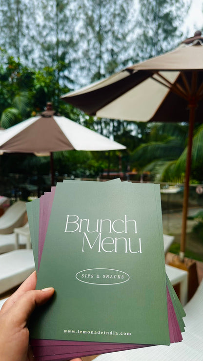 Personalized - Menu Card - Brunch Menu - LemonadeHome