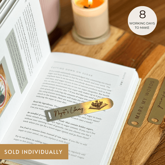 Personalized - Metal Bookmark - Page Marker | Book - LemonadeStationery