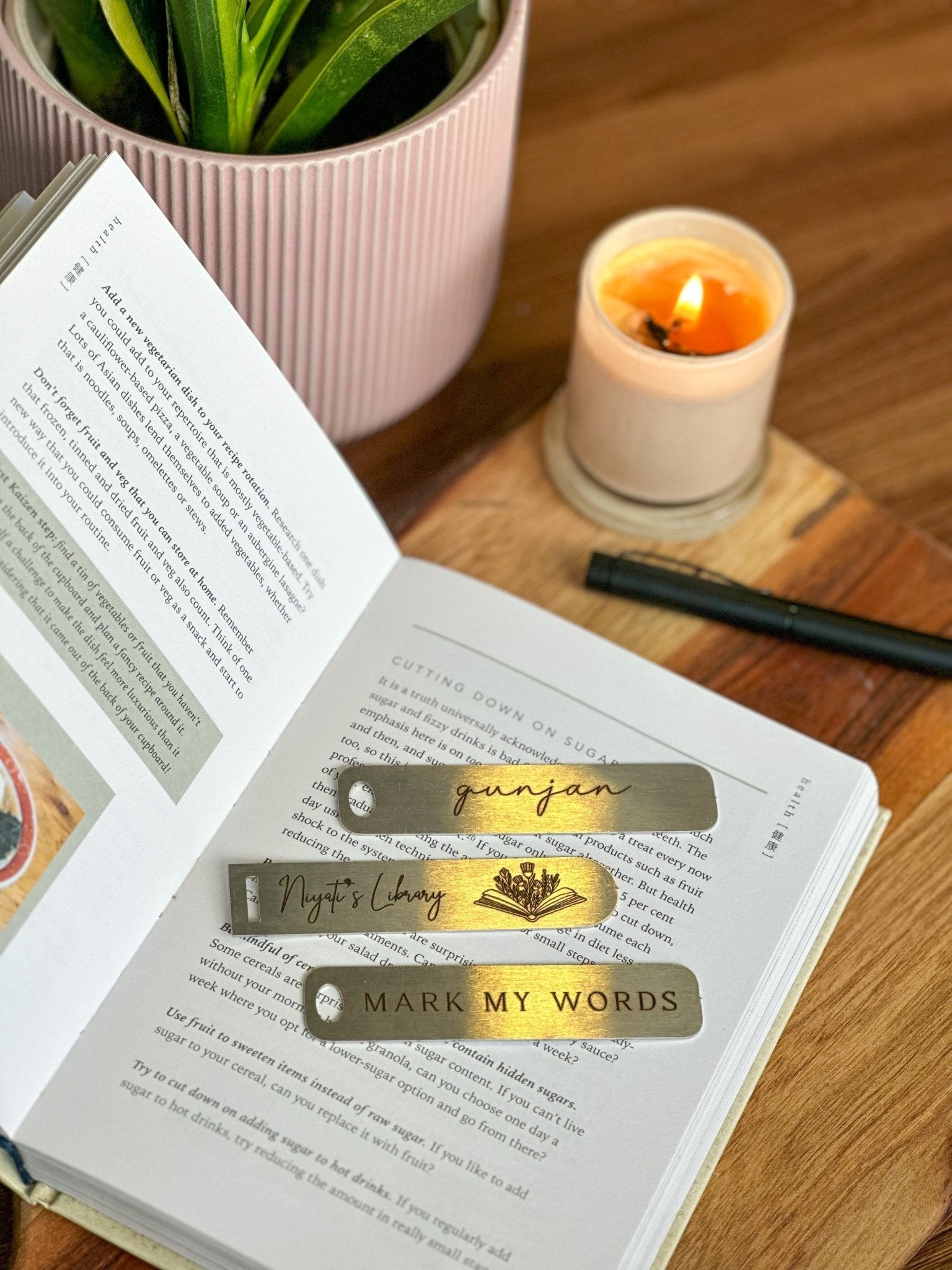 Personalized - Metal Bookmark - Page Marker | Book - LemonadeStationery