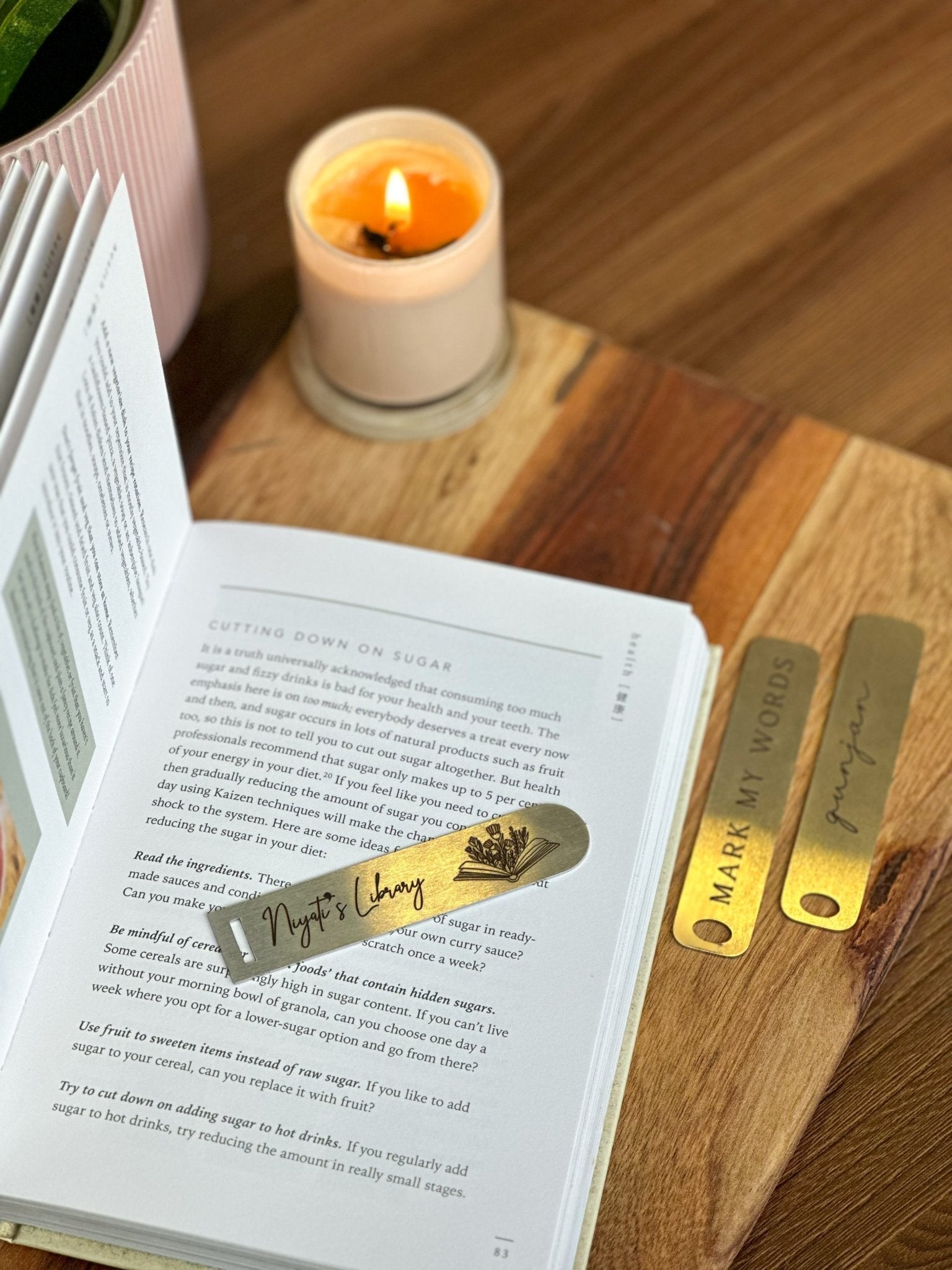 Personalized - Metal Bookmark - Page Marker | Book - LemonadeStationery