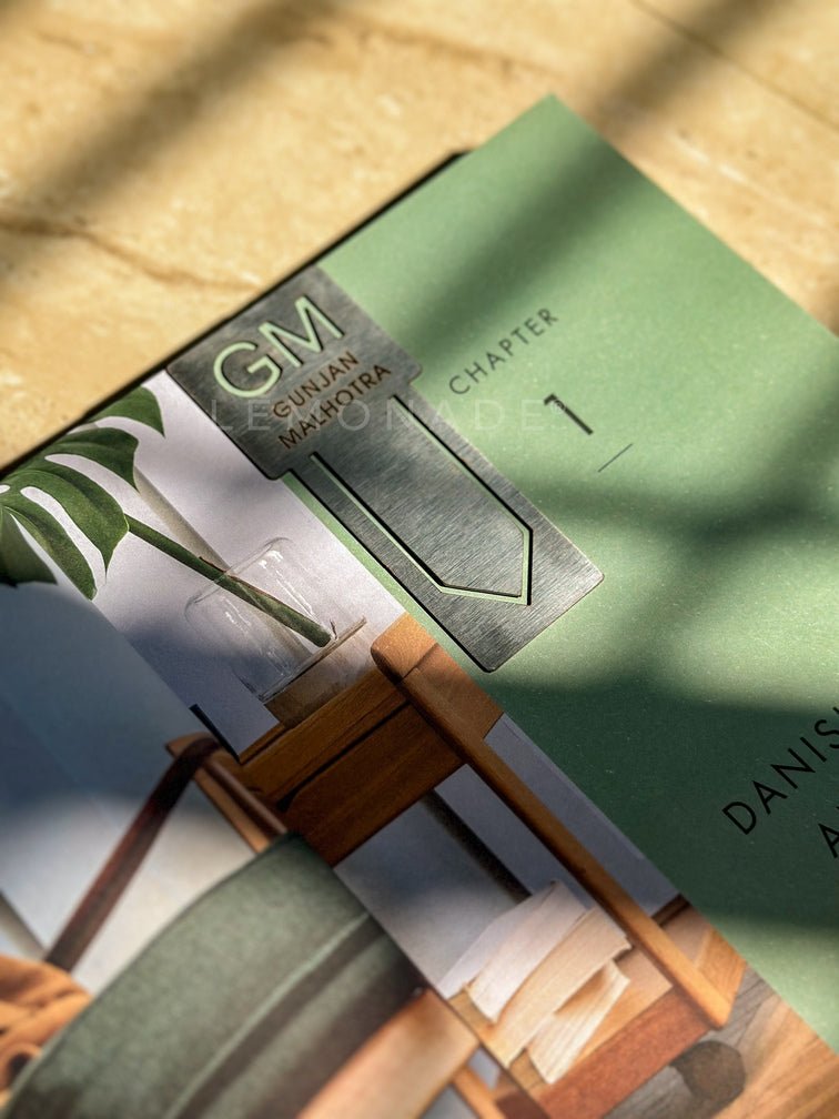 Personalized - Metal Bookmark - Silver Page Marker | Initials Standard - LemonadeStationery