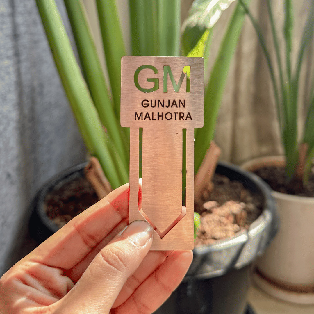 Personalized - Metal Bookmark - Silver Page Marker | Initials Standard - LemonadeStationery