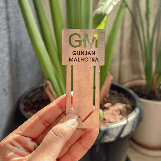 Personalized - Metal Bookmark - Silver Page Marker | Initials Standard - LemonadeStationery