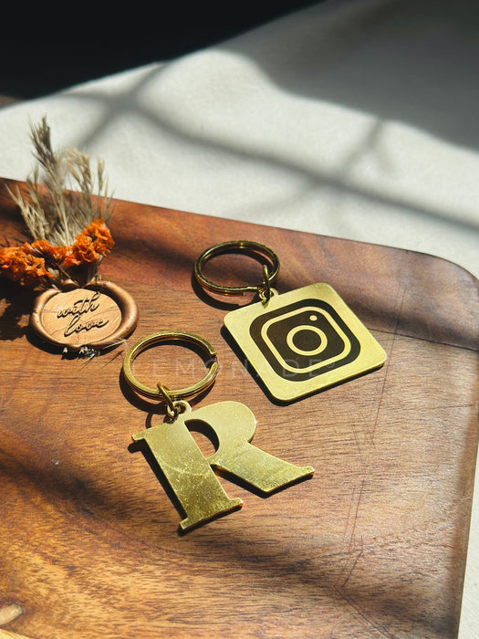 Personalized - Metal Keychain - Gold - Scanner - LemonadeHome