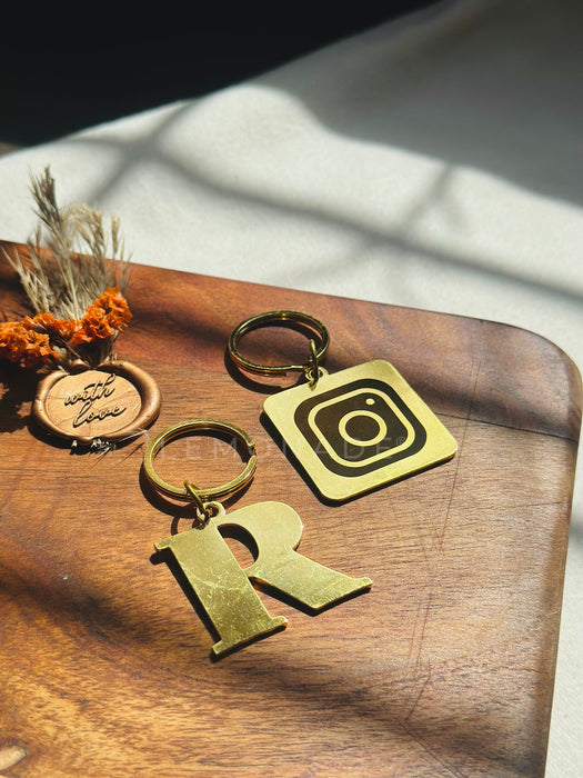 Personalized - Metal Keychain - Gold - Scanner - LemonadeHome