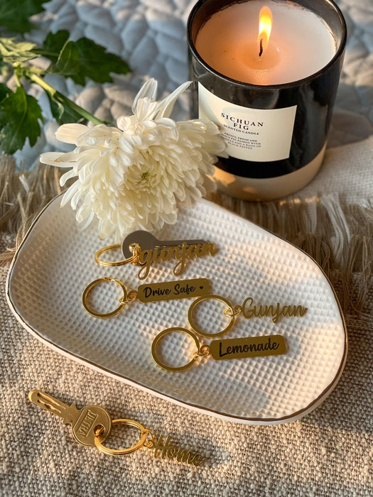 Personalized - Metal Keychain - Gold - LemonadeHome