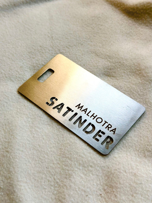 Personalized - Metal Luggage Tag - Standard - LemonadeLuxe Gifting